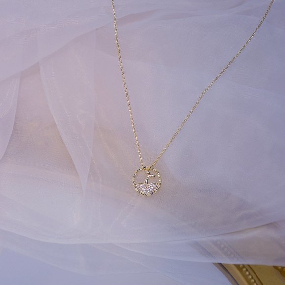 NEW 14K Gold Plated Diamond Mermaid Necklace a - Picture 11 of 11